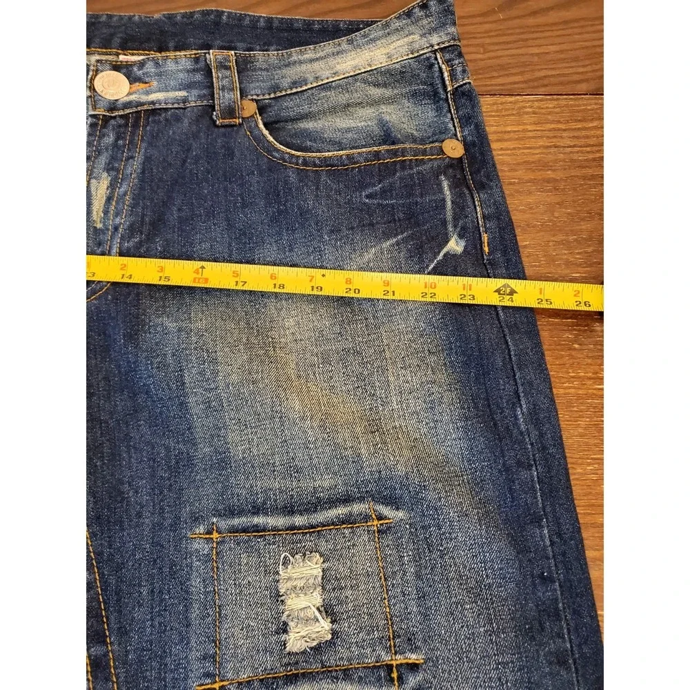 True‎ Religion Rainbow Joey 40 (44x31) USA Camo Distressed Flap Y2K Thrashed